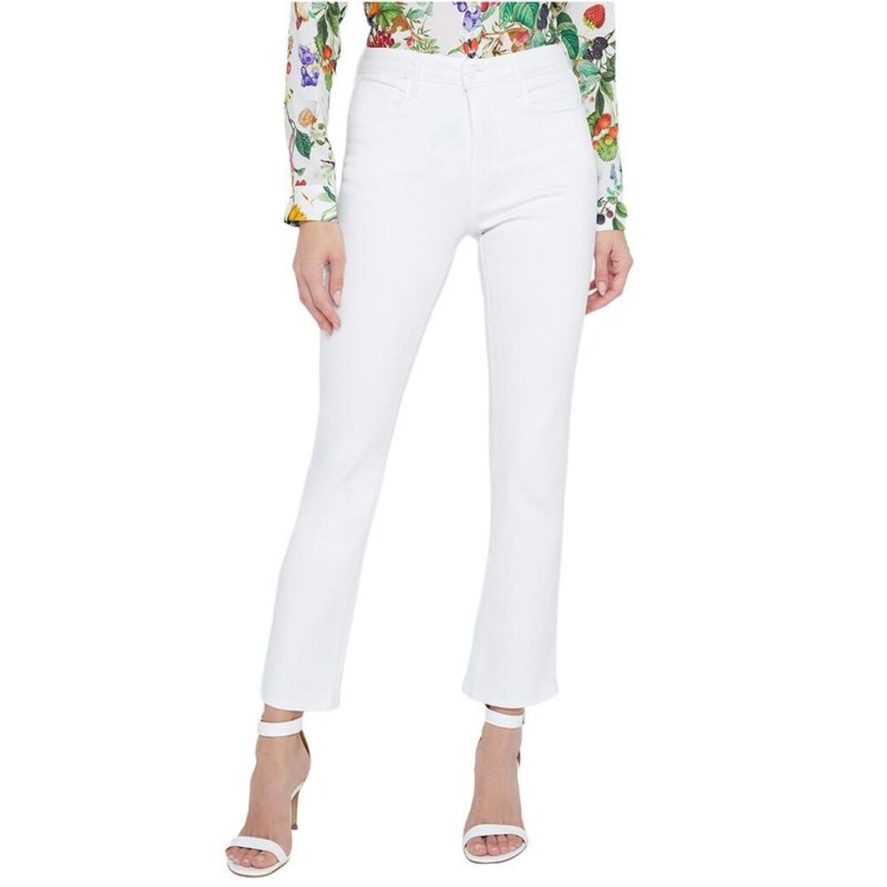 L’Agence Womens  Tati Blanc Coated Bootcut Jean
